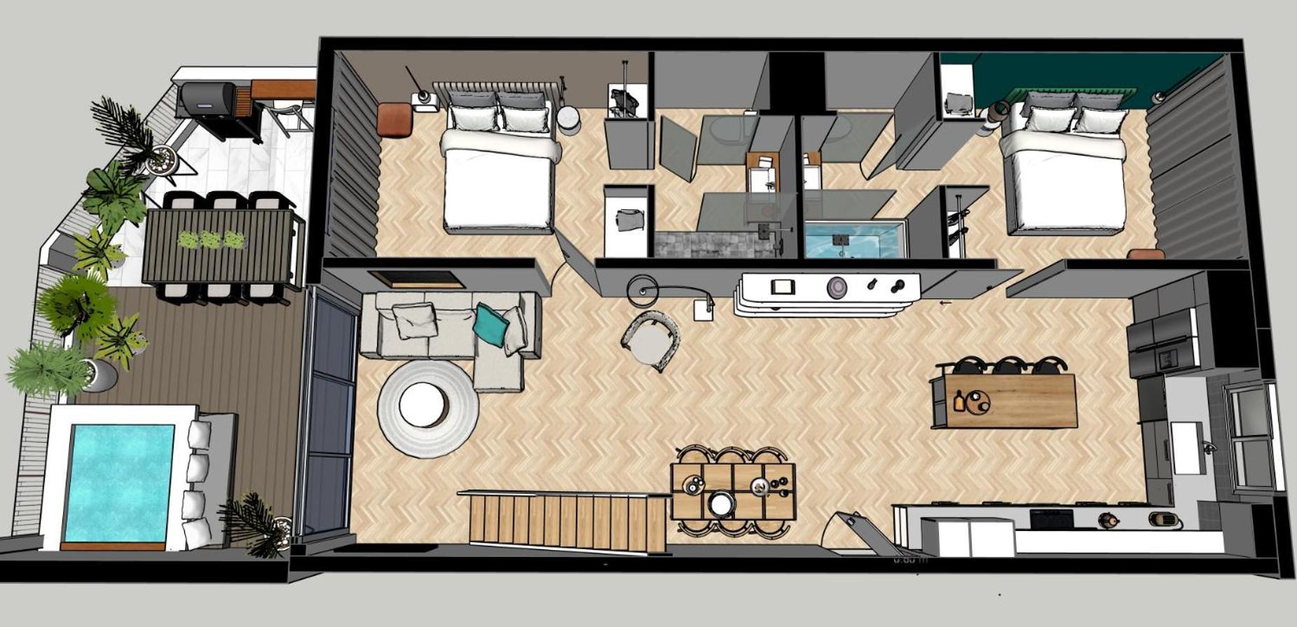 Seaside 3 Suites Penthouse With Pool Gym & Bbq Terrace كاب مالهيريوكْسْ المظهر الخارجي الصورة